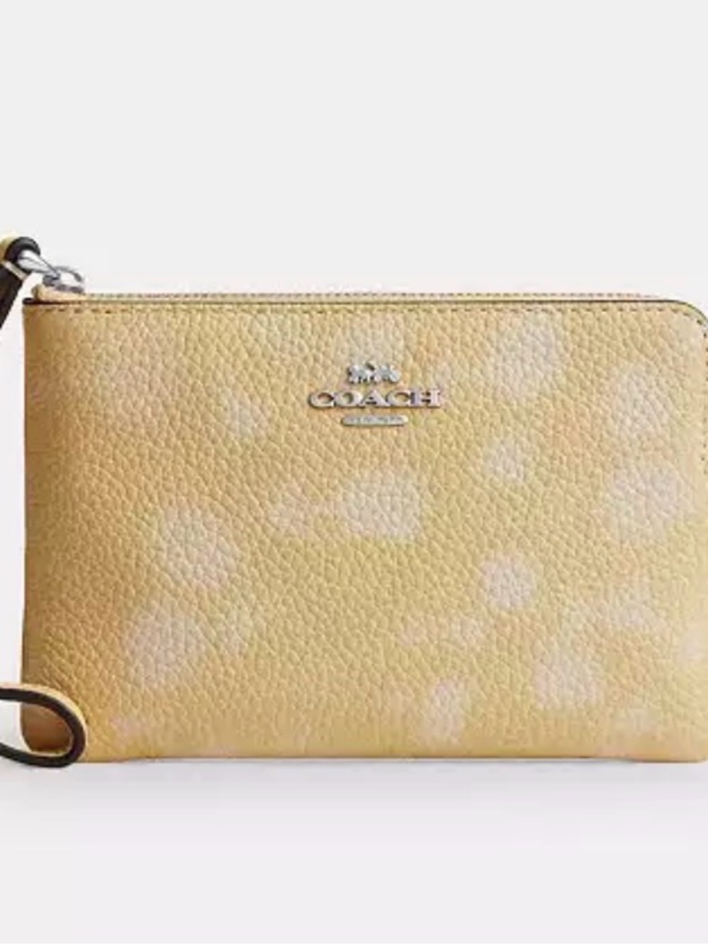 NWT Coach Corner Zip Wristlet in Signature Canvas- Hay